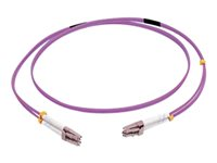 C2G 3m LC/LC OM4 LSZH Fibre Patch - Purple - Kytkentäkaapeli - monimuoto LC (uros) to monimuoto LC (uros) - 3 m - kuituoptinen - kaksipuolinen (duplex) - 50 / 125 micron - OM4 - violetti 81751