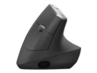 Logitech MX Vertical - Pystyhiiri - ergonominen - optinen - 6 painiketta - langaton, langallinen - Bluetooth, 2.4 GHz - USB johdoton vastaanotin - grafiitti 910-005448