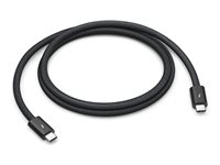 Apple Thunderbolt 4 Pro - Thunderbolt-kaapeli - 24 pin USB-C (uros) to 24 pin USB-C (uros) - USB 3.2 / USB4 / Thunderbolt 3 / Thunderbolt 4 / DisplayPort - 1 m - tuki ketjutukselle - musta MU883ZM/A