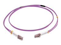 C2G 2m LC/LC OM4 LSZH Fibre Patch - Purple - Kytkentäkaapeli - monimuoto LC (uros) to monimuoto LC (uros) - 2 m - kuituoptinen - kaksipuolinen (duplex) - 50 / 125 micron - OM4 - violetti 81750