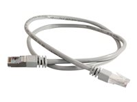 C2G Cat5e Booted Shielded (STP) Network Patch Cable - Kytkentäkaapeli - RJ-45 (uros) to RJ-45 (uros) - 10 m - STP - CAT 5e - valettu - harmaa 83761