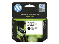 HP 302XL - 8.5 ml - Tuottoisa - musta - alkuperäinen - mustepatruuna malleihin Deskjet 1110, 21XX, 36XX; ENVY 45XX; Officejet 38XX, 46XX, 52XX F6U68AE#UUS