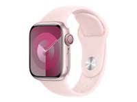 Apple - Hihna tuotteelle älykello - 41 mm - M/L-koko - Kevyt vaaleanpunainen MT303ZM/A