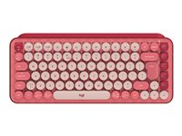 Logitech POP Keys - Näppäimistö - langaton - Bluetooth LE, Bluetooth 5.1 - QWERTY - Yhdysvaltain englanti kansainv. - näppäinkytkin: Brown Tactile - heartbreaker 920-010737