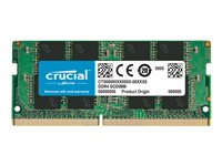 Crucial - DDR4 - moduuli - 8 Gt - SO-DIMM 260-pin - 2666 MHz / PC4-21300 - CL19 - 1.2 V - puskuroimaton - non-ECC CT8G4SFRA266