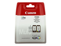 Canon PG-545 / CL-546 Multipack - 2 pakettia - 8 ml - musta, väri (sinivihreä, sinipunainen, keltainen) - alkuperäinen - mustepatruuna malleihin PIXMA TR4551, TR4650, TR4651, TS3350, TS3351, TS3352, TS3355, TS3450, TS3451, TS3452 8287B005