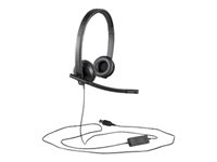 Logitech USB Headset H570e - Kuuloke + mikrofoni - korvien päällä - langallinen 981-000575