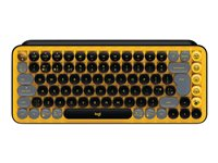 Logitech POP Keys - Näppäimistö - langaton - Bluetooth LE, Bluetooth 5.1 - QWERTY - Yhdysvaltain englanti kansainv. - näppäinkytkin: Brown Tactile - blast 920-010735