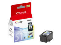 Canon CL-513 - 13 ml - väri (sinivihreä, sinipunainen, keltainen) - alkuperäinen - mustepatruuna malleihin PIXMA iP2700, MP230, MP237, MP252, MP272, MP280, MP282, MP495, MP499, MX360, MX410, MX420 2971B001