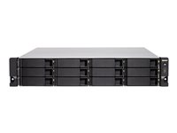 QNAP TS-1283XU-RP - NAS-palvelin - 12 telineet - telineasennettava - SATA 6Gb/s - RAID RAID 0, 1, 5, 6, 10, 50, JBOD, 60 - RAM 8 Gt - Gigabit Ethernet / 10Gbps SFP+ - iSCSI tuki - 2U TS-1283XU-RP-E2124-8G