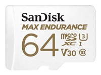 SanDisk Max Endurance - Flash-muistikortti (microSDXC to SD -adapteri sisältyvä) - 64 Gt - Video Class V30 / UHS-I U3 / Class10 - microSDXC UHS-I SDSQQVR-064G-GN6IA