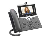 Cisco IP Phone 8845 - IP videopuhelin - sekä digikamera, Bluetooth-liitäntä - SIP, SDP - 5 linjaa - hiilenharmaa - TAA-yhdenmukainen CP-8845-3PCC-K9=