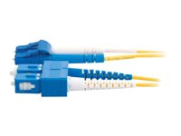 C2G LC-SC 9/125 OS1 Duplex Singlemode PVC Fiber Optic Cable (LSZH) - Kytkentäkaapeli - SC single-mode (uros) to LC single-mode (uros) - 1 m - kuituoptinen - kaksipuolinen (duplex) - 9 / 125 micron - OS1 - ei sisällä halogeenia - keltainen 85586
