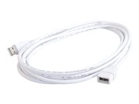 C2G 2m USB Extension Cable - USB A Male to USB A Female Cable - USB-kaapeli - USB (naaras) to USB (uros) - 2 m - valkoinen 19018