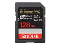 SanDisk Extreme Pro - Flash-muistikortti - 128 Gt - Video Class V60 / UHS-II U3 / Class10 - SDXC UHS-II SDSDXEP-128G-GN4IN