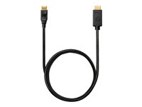 Kensington DisplayPort 1.2 (M) to HDMI (M) Passive Cable, 6ft - Sovitinkaapeli - DisplayPort uros to HDMI uros - 1.83 m - musta - passiivinen, 1080p-tuki K33025WW