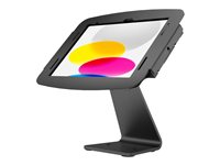 Compulocks iPad 10.9" 10th Gen Space Enclosure Rotating Counter Stand - Teline malleihin tabletti - lukittava - korkealaatuinen alumiini - musta -näytön koko: 10.9" -kiinnitysliitäntä: 100 x 100 mm - tiskin yläosa malleihin Apple 10.9-inch iPad (10. sukupolvi) 303B209IPDSB