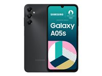 Samsung Galaxy A05s - 4G älypuhelin - Kaksois-SIM - RAM 4 Gt / sisäinen muisti 64 Gt - microSD slot - LCD-näyttö - 6.7" - 2400 x 1080 pikseliä - 3 takakameraa 50 megapikseliä, 2 MP, 2 MP - front camera 13 MP - musta SM-A057GZKUEUB