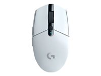 Logitech G G305 - Hiiri - optinen - 6 painiketta - langaton - 2.4 GHz - USB johdoton vastaanotin - valkoinen 910-005291