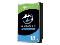 Seagate SkyHawk AI ST18000VE002 - Kiintolevyasema - 18 Tt - sisäinen - 3.5" - SATA 6Gb/s - puskuri: 256 Mt - sekä 3 vuoden Seagate Rescue Data Recovery ST18000VE002