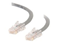 C2G Cat5e Non-Booted Unshielded (UTP) Network Crossover Patch Cable - Risteytyskaapeli - RJ-45 (uros) to RJ-45 (uros) - 50 cm - UTP - CAT 5e - säikeinen, uniboot - harmaa 83280