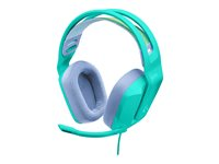 Logitech G G335 Wired Gaming Headset - Kuuloke + mikrofoni - täysi koko - langallinen - 3,5 mm jakkiliitin - minttu - Discord-sertifioitu 981-001024