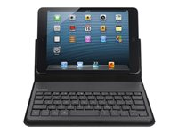Belkin Portable Case - Tangentbord och foliefodral - trådlös - Bluetooth - svart tangentbord, svart fodral F5L145AYBLK