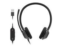 Cisco Headset 322 - Kuulokkeet + mikrofoni - korvien päällä - langallinen - USB-A - hiilen musta HS-W-322-C-USB