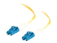 C2G LC-LC 9/125 OS1 Duplex Singlemode PVC Fiber Optic Cable (LSZH) - Kytkentäkaapeli - LC single-mode (uros) to LC single-mode (uros) - 30 m - kuituoptinen - kaksipuolinen (duplex) - 9 / 125 micron - OS1 - ei sisällä halogeenia - keltainen 85612