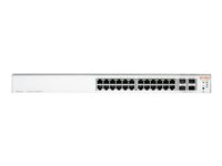 HPE Aruba Instant On 1930 24G 4SFP/SFP+ Switch - Kytkin - L3 - Hallinnoitu - 24 x 10/100/1000 + 4 x 1 Gigabit / 10 Gigabit SFP+ - telineeseen asennettava JL682A#ABB