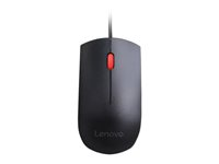 Lenovo Essential - Hiiri - oikea- ja vasenkätiselle - optinen - 3 painiketta - langallinen - USB - musta 4Y50R20863