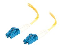 C2G LC-LC 9/125 OS1 Duplex Singlemode PVC Fiber Optic Cable (LSZH) - Kytkentäkaapeli - LC single-mode (uros) to LC single-mode (uros) - 3 m - kuituoptinen - kaksipuolinen (duplex) - 9 / 125 micron - OS1 - ei sisällä halogeenia - keltainen 85606