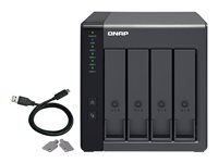 QNAP TR-004 - Kiintolevyasemaryhmä - 0 Tt - 4 telineet (SATA-300) - USB 3.2 Gen 1 (ulkoinen) TR-004