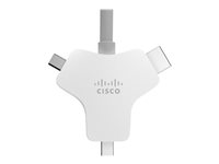 Cisco Multi-head - Video-/audio-/datakaapeli - HDMI uros to HDMI, Mini DisplayPort, 24 pin USB-C uros - 9 m malleihin Webex Room Kit Mini - No Encryption and No Radio, Room Kit Pro CAB-HDMI-MUL4K-9M=
