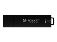 IronKey D300S - USB Flash-asema - salattu - 8 Gt - USB 3.1 Gen 1 - FIPS 140-2 Level 3 - TAA-yhdenmukainen IKD300S/8GB