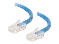 C2G Cat5e Non-Booted Unshielded (UTP) Network Crossover Patch Cable - Risteytyskaapeli - RJ-45 (uros) to RJ-45 (uros) - 2 m - UTP - CAT 5e - säikeinen, uniboot - sininen 83300