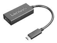 Lenovo - Näyttösovitin - 24 pin USB-C uros to HDMI naaras - 24 cm - musta - 4K 60Hz (3840 x 2160) -tuki 4X90R61022