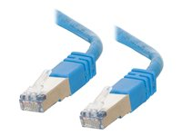 C2G Cat5e Booted Shielded (STP) Network Patch Cable - Kytkentäkaapeli - RJ-45 (uros) to RJ-45 (uros) - 3 m - STP - CAT 5e - valettu - sininen 83772