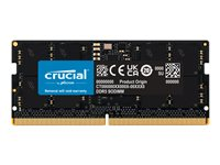 Crucial - DDR5 - moduuli - 24 Gt - 262-nastainen SO-DIMM - 5600 MHz / PC5-44800 - CL46 - 1.1 V - on-die ECC - musta CT24G56C46S5