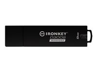 IronKey D300S Managed - USB Flash-asema - salattu - 8 Gt - USB 3.1 Gen 1 - FIPS 140-2 Level 3 - TAA-yhdenmukainen IKD300SM/8GB