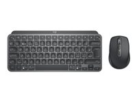 Logitech MX Keys Mini Combo for Business - Näppäimistö- ja hiiri -pakkaus - taustavalaisu - langaton - Bluetooth LE - QWERTY - pohjoismainen (tanska/suomi/norja/ruotsi) - grafiitti 920-011059