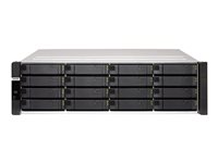 QNAP ES1686DC - NAS-palvelin - 16 telineet - telineasennettava - SAS 12Gb/s - RAID RAID 0, 1, 5, 6, 10, JBOD, 5 hot spare, 6 hot spare, 10 hot spare, 1 hot spare - RAM 64 Gt - Gigabit Ethernet / 10 Gigabit Ethernet - iSCSI tuki - 3U ES1686DC-2123IT-64G