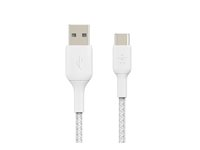 Belkin BoostCharge - USB-kaapeli - 24 pin USB-C (uros) to USB (uros) - 1 m - valkoinen CAB002BT1MWH