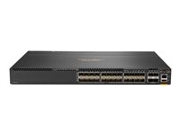 HPE Aruba 6300M - Kytkin - L3 - Hallinnoitu - 24 x 1 Gigabit / 10 Gigabit SFP+ + 4 x 1 gigabitin / 10 gigabitin / 25 gigabitin / 50 gigabitin SFP56 (maa-satelliittiyhteys / pinottava) - edestä ja sivulta taakse - telineeseen asennettava JL658A