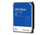 WD Blue WD60EZAZ - Kiintolevyasema - 6 Tt - sisäinen - 3.5" - SATA 6Gb/s - 5400 kierrosta/min - puskuri: 256 Mt WD60EZAZ