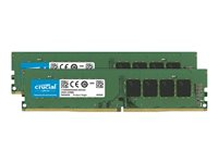 Crucial - DDR4 - pakkaus - 32 Gt: 2 x 16 Gt - DIMM 288 nastaa - 3200 MHz / PC4-25600 - CL22 - 1.2 V - puskuroimaton - non-ECC CT2K16G4DFRA32A