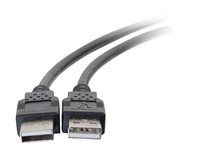 C2G 6.6ft USB Cable - USB A to USB A Cable - USB 2.0 - Black - M/M - USB-kaapeli - USB (uros) to USB (uros) - USB 2.0 - 2 m - musta 28106