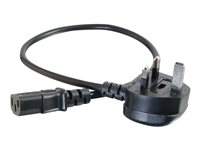 C2G Universal Power Cord - Virtajohto - BS 1363 (uros) to power IEC 60320 C13 - 50 cm - valettu - musta 88511