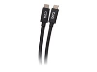 C2G 3.3ft (1m) USB-C Male to USB-C Male Cable (20V 5A) - USB4 (40Gbps) - USB-kaapeli - 24 pin USB-C (uros) to 24 pin USB-C (uros) - USB 2.0 / USB 3.2 / USB4 / Thunderbolt 3 - 20 V - 5 A - 1 m - käännettävät liittimet, 8K tuki, kullatut liittimet, USB-virransyöttö (100 W) - musta C2G28878