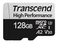 Transcend High Performance 330S - Flash-muistikortti - 128 Gt - A2 / Video Class V30 / UHS-I U3 - microSDXC UHS-I TS128GUSD330S